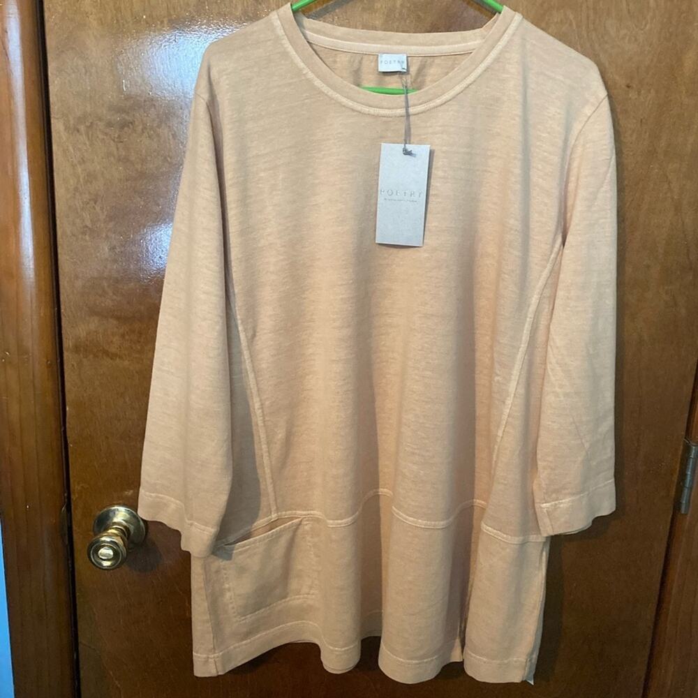 Poetry Quarter Sleeve Sand Yellow Tunic